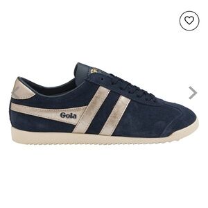 New Gola Classics Bullet pearl navy gold flame sneakers US 10